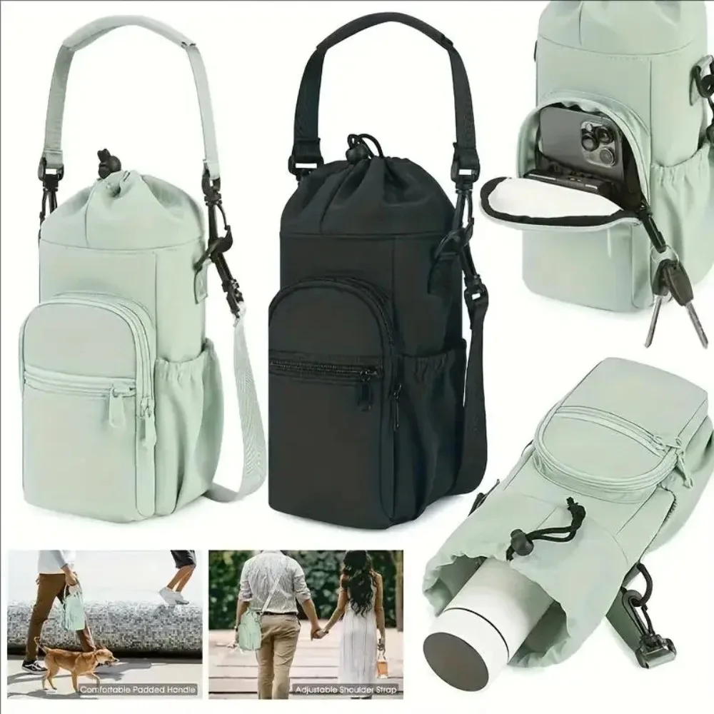 Hydration Pack Outdoor - Water Bottle Crossbody Bag Drawstr Bucket