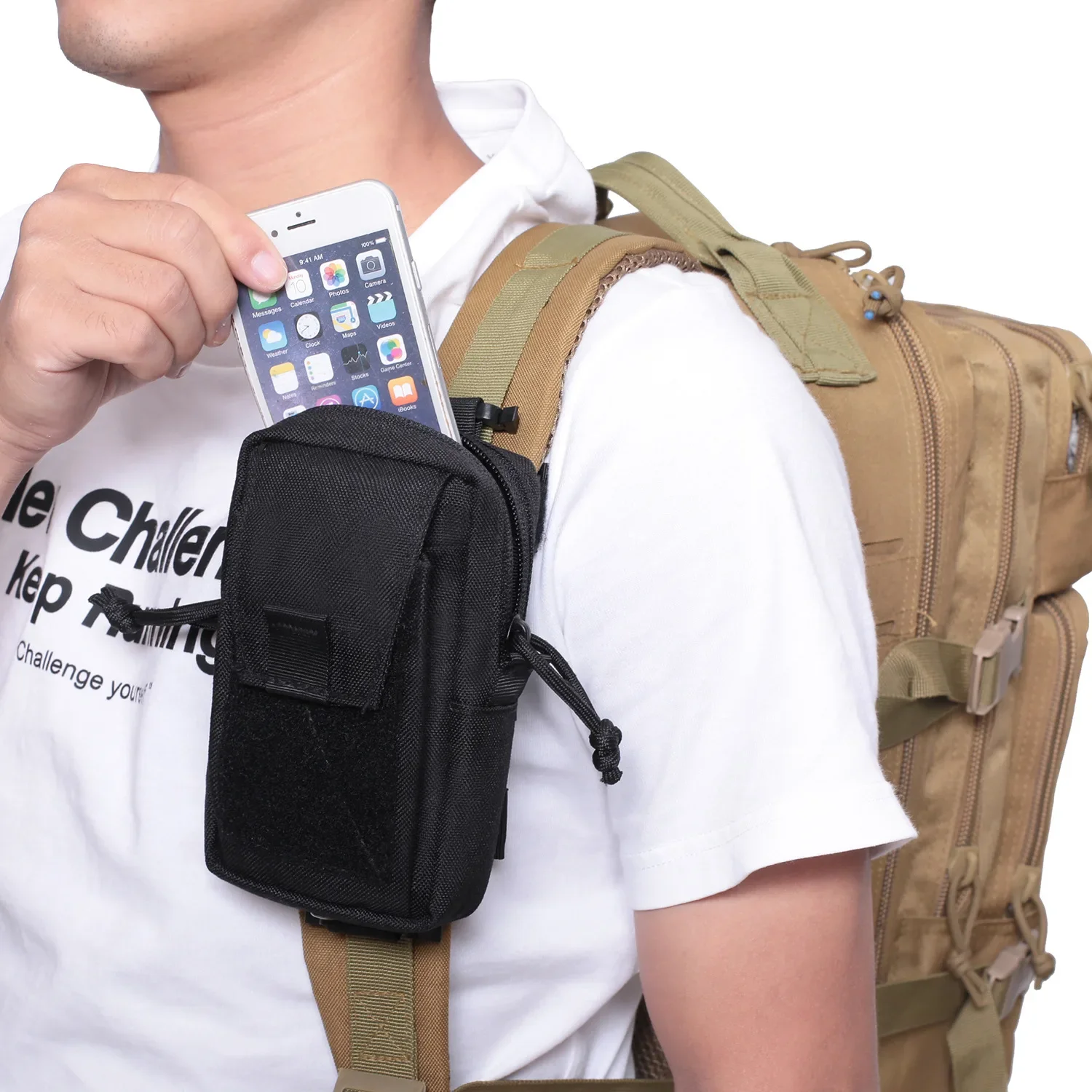 Molle Backpack Strap Phone Hol - Backpack Insert Organizer recension och pris