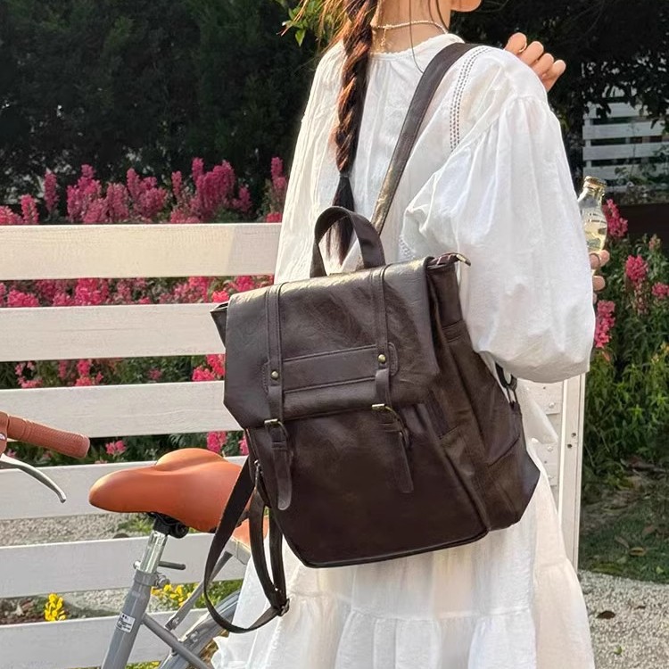 Women Casual Backpack PU Leath - Leather Backpack Vintage recension och pris