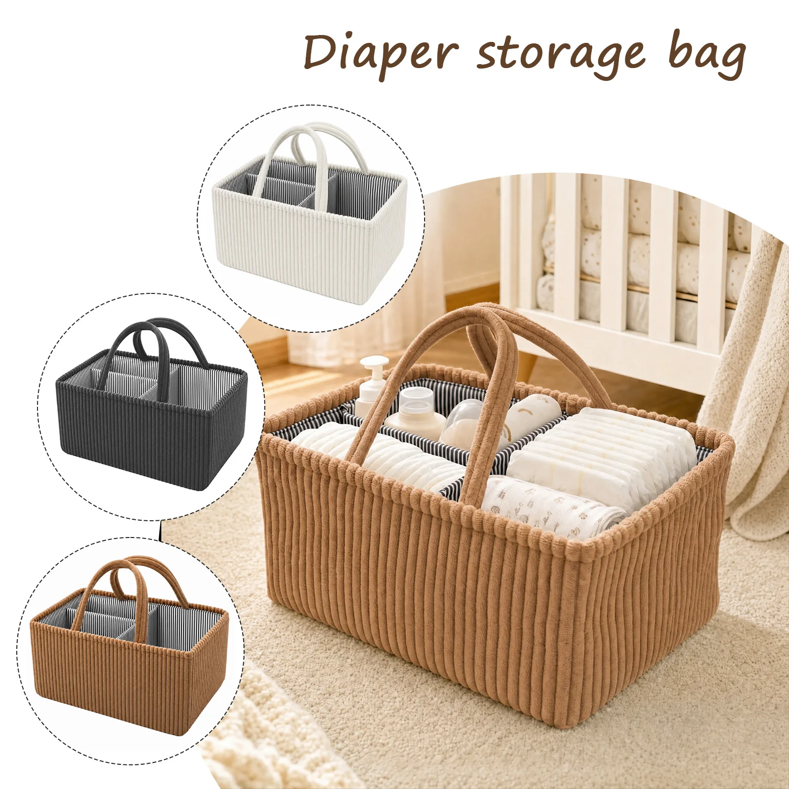 Baby Diaper Caddy Organizer Fo - Backpack Diaper Bag recension och pris