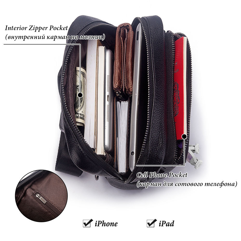 Fashion Multifunction Chest Ba - Leather Backpack Vintage recension och pris