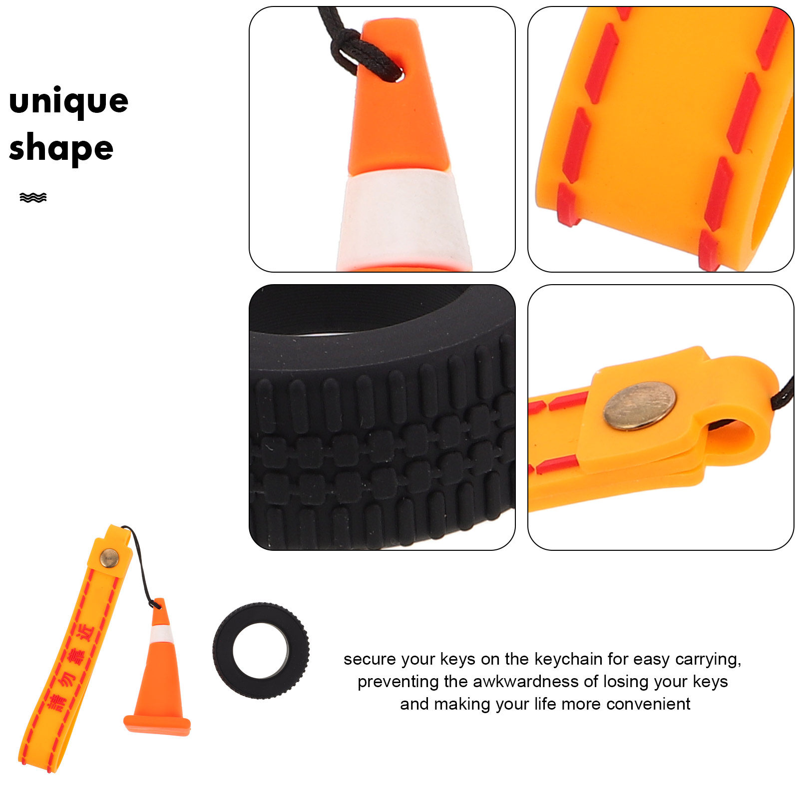 Mini Traffic Cone Keychain Cut - Mini Backpack Purse recension och pris