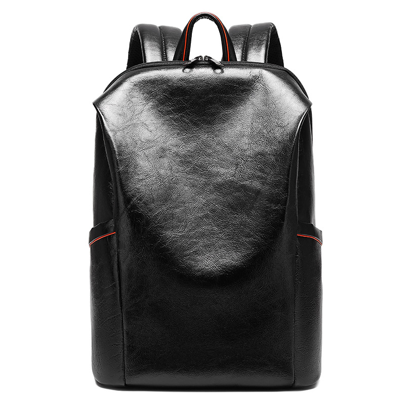 Men's Black Genuine Leather Ba - Leather Backpack Vintage recension och pris