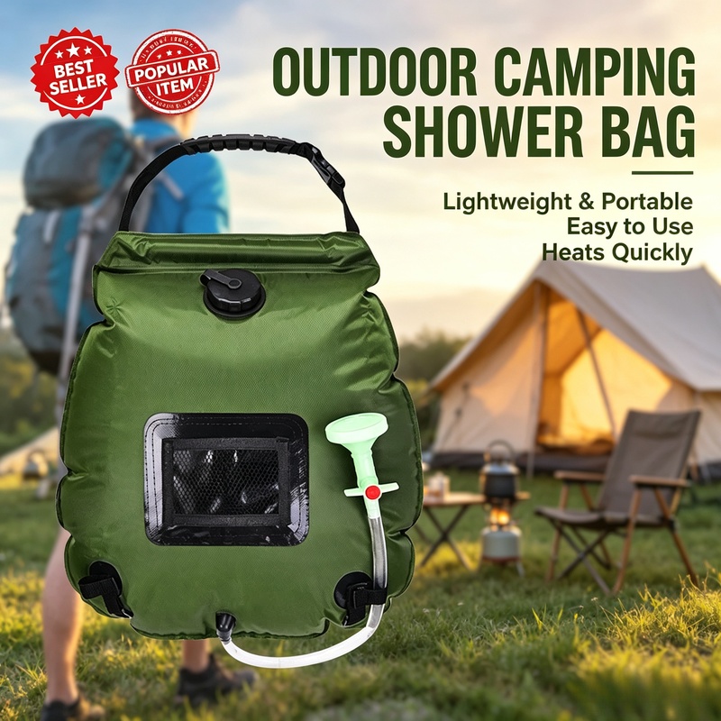 20L 5 Gallon Solar Camping Sho - Hydration Pack Outdoor recension och pris